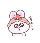 ヘアバンド。シュールなミニうさぎ（個別スタンプ：26）