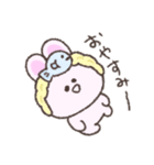 ヘアバンド。シュールなミニうさぎ（個別スタンプ：32）