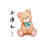 温泉でやさしいくま（個別スタンプ：3）