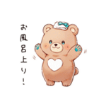 温泉でやさしいくま（個別スタンプ：28）
