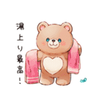 温泉でやさしいくま（個別スタンプ：37）