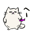 でぶ猫と魚【毎日使える】（個別スタンプ：14）