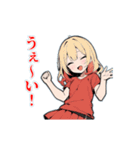 【動く】変な踊りガールズ（個別スタンプ：3）