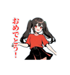 【動く】変な踊りガールズ（個別スタンプ：10）