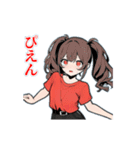 【動く】変な踊りガールズ（個別スタンプ：22）
