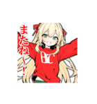 【動く】変な踊りガールズ（個別スタンプ：24）