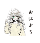 眠気MAXゆるだら女子（個別スタンプ：2）