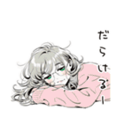 眠気MAXゆるだら女子（個別スタンプ：38）