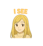 可愛い彼女の毎日スタンプ（英語ver）（個別スタンプ：6）