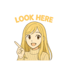 可愛い彼女の毎日スタンプ（英語ver）（個別スタンプ：11）