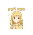 可愛い彼女の毎日スタンプ（英語ver）（個別スタンプ：18）