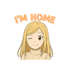 可愛い彼女の毎日スタンプ（英語ver）（個別スタンプ：22）