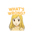 可愛い彼女の毎日スタンプ（英語ver）（個別スタンプ：26）