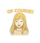 可愛い彼女の毎日スタンプ（英語ver）（個別スタンプ：29）