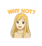 可愛い彼女の毎日スタンプ（英語ver）（個別スタンプ：30）
