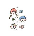ぼくとわたしとネコ（個別スタンプ：40）