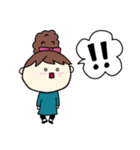 お団子ヘアの乙女（長女）（個別スタンプ：4）