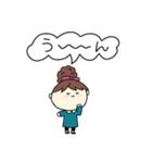 お団子ヘアの乙女（長女）（個別スタンプ：6）