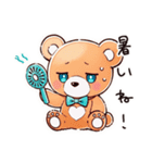 やさしいくまの暑い日（個別スタンプ：1）