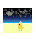 白猫の頭の上で生まれたひよこLINEスタンプ（個別スタンプ：6）