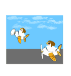白猫の頭の上で生まれたひよこLINEスタンプ（個別スタンプ：8）