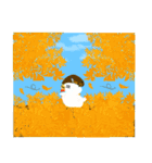 白猫の頭の上で生まれたひよこLINEスタンプ（個別スタンプ：10）
