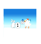 白猫の頭の上で生まれたひよこLINEスタンプ（個別スタンプ：11）