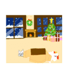 白猫の頭の上で生まれたひよこLINEスタンプ（個別スタンプ：14）