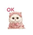 ふわふわ無表情＊ペルシャ猫スタンプ（個別スタンプ：1）