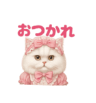 ふわふわ無表情＊ペルシャ猫スタンプ（個別スタンプ：5）
