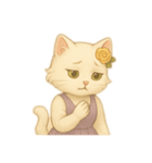 上品な白猫ちゃん（個別スタンプ：11）