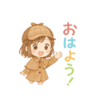 ちび探偵スタンプ·毎日使える！（個別スタンプ：1）