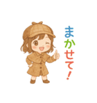ちび探偵スタンプ·毎日使える！（個別スタンプ：6）