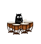 【動く】くろこげ♪パーカッション演奏（個別スタンプ：1）