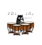 【動く】くろこげ♪パーカッション演奏（個別スタンプ：3）