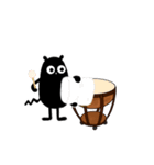【動く】くろこげ♪パーカッション演奏（個別スタンプ：4）