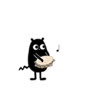 【動く】くろこげ♪パーカッション演奏（個別スタンプ：15）