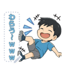 ブルーTシャツ男（個別スタンプ：1）