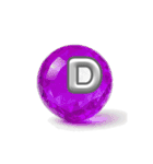 ビリヤード アルファベット（大文字）（個別スタンプ：4）