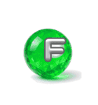 ビリヤード アルファベット（大文字）（個別スタンプ：6）