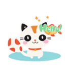金魚を頭に乗せたにゃんこの癒しスタンプ（個別スタンプ：4）
