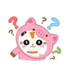 金魚を頭に乗せたにゃんこの癒しスタンプ（個別スタンプ：8）
