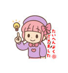 ピンクヘアのおしゃれな女の子（個別スタンプ：6）