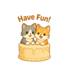ケーキのうえのしあわせ（個別スタンプ：1）