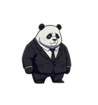 【サラリーマンパンダ】（個別スタンプ：3）