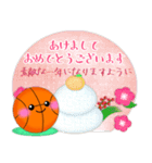 【バスケ】毎年使える♥年末年始＆お正月 3（個別スタンプ：10）