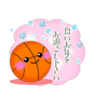 【バスケ】毎年使える♥年末年始＆お正月 3（個別スタンプ：32）