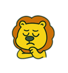 色んな表情するライオン（個別スタンプ：4）