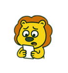 色んな表情するライオン（個別スタンプ：7）