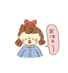 みつあみのおんなのこ。（個別スタンプ：6）